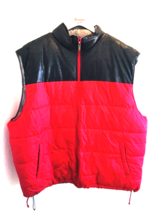 Pelle Pelle Sz 4XL Reversible Sleeveless Full Zip Puffer Vest Red Black ... - £67.19 GBP