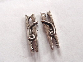 Clothes Pin Stud Earrings 925 Sterling Silver Corona Sun Jewelry laundre... - $2.69