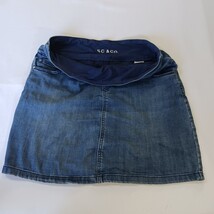 S.C. & Co. Denim Skort Women’s Blue Size Large Pull-On Stretch Mini Denim Skirt image 13