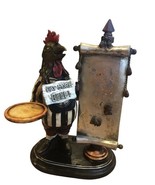 Chicken Rooster Butler With Tray Small Statue Kitchen Decor Eat More Bee... - $79.20