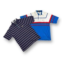 Vintage Jack Nicklaus Golf Polo Men’s Medium Stripe Golden Bear Faded Logo - £19.77 GBP