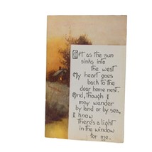 Postcard Poetry Poem Oh As The Sun Sinks Into The West Vintage Unused - $7.12