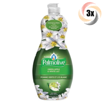 3x Bottles Palmolive Green Apple &amp; White Lily Scent Liquid Dish Soap | 2... - £18.31 GBP