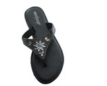 West Loop Women’s Black Thong Cushioned Insole Sandals Size M 7/8 - £10.83 GBP