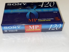 Video Tape Sony 120 Minute MP 8mm Video Cassette Standard Grade - $22.00