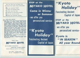 Miyako Hotel Brochure Kyoto Japan 1960&#39;s - $15.84
