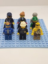 Lego 9 Minifigure Lot Assorted Mixed Lot City Caveman Fireman C0479 - £14.23 GBP