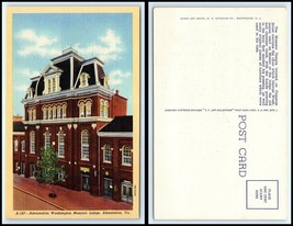 VIRGINIA Postcard - Alexandria - Alexandria Washington Masonic Lodge J15 - £2.31 GBP