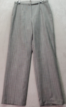 Kasper Dress Pants Women Sz 8 Gray Lined Polyester Light Wash Pockets Flat Front - £16.64 GBP