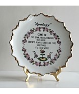 Vintage Collector Plate Gold &quot;APOLOGY&quot; Made In Japan Nice! - £5.97 GBP