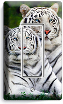 Wild Cute White Bengal Tigers Single Gfi Light Switch Wall Plate Room Home Decor - £8.91 GBP