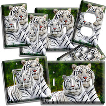 Wild Couple White Bengal Tigers Light Switch Outlet Wall Plates Room Home Decor - £14.38 GBP+