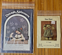 Vintage Doll Sewing Kits 1994 Star Dust Angel &amp; 1992 Dream Spinners Snow Buddy - £9.59 GBP
