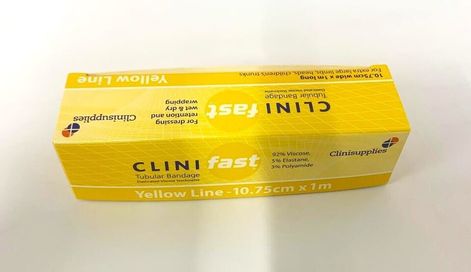 Clinifast Yellow Tubular Bandage 10.75cm x 1m - $4.39