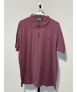 Polo Ralph Lauren Men’s L Maroon Blue Striped Prima Soft Touch Blue Pony - $19.25