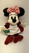 Disneyland 2001 Christmas Cookie Minnie Mouse Plush Beanbag 9&quot; - £11.80 GBP