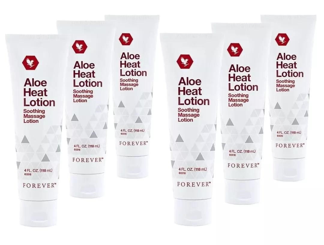 6 Pack Forever Aloe Heat Lotion (6x4oz) Soothing Massage Lotion Exp 2026 - €61,36 EUR