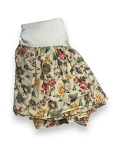 Vtg Laura Ashley Melrose Floral Bedskirt Dust Ruffle Morning Glory Queen Size - £37.77 GBP