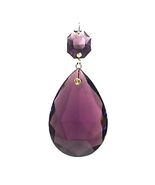 Amethyst Crystal Glass Prisms Chandelier Candle Lamp - $2.95