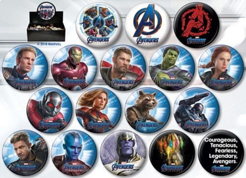 Avengers Endgame Metal Button Assortment of 17 Ata-Boy YOU CHOOSE BUTTON - $1.99+