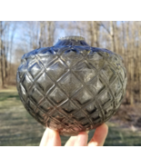 mid century lamp quilted glass globe orb gray spacer 1960&#39;s 1970&#39;s - $670.85 MXN