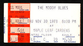 THE MOODY BLUES 1978 MLG TORONTO Concert Ticket Stub - £15.68 GBP