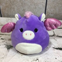 Squishmallow Stefana Plush Purple Flying Cow Soft Stuffed Animal Small 5” - £9.31 GBP