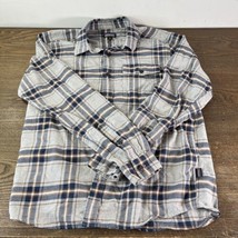 Patagonia Shirt Mens Medium Blue Long Sleeve Button Up Plaid Flannel Organic - £18.42 GBP