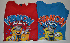 Despicable Me Boys  T- Shirt  Size L 7  M 5 /6 NWT Red or Blue - £11.96 GBP