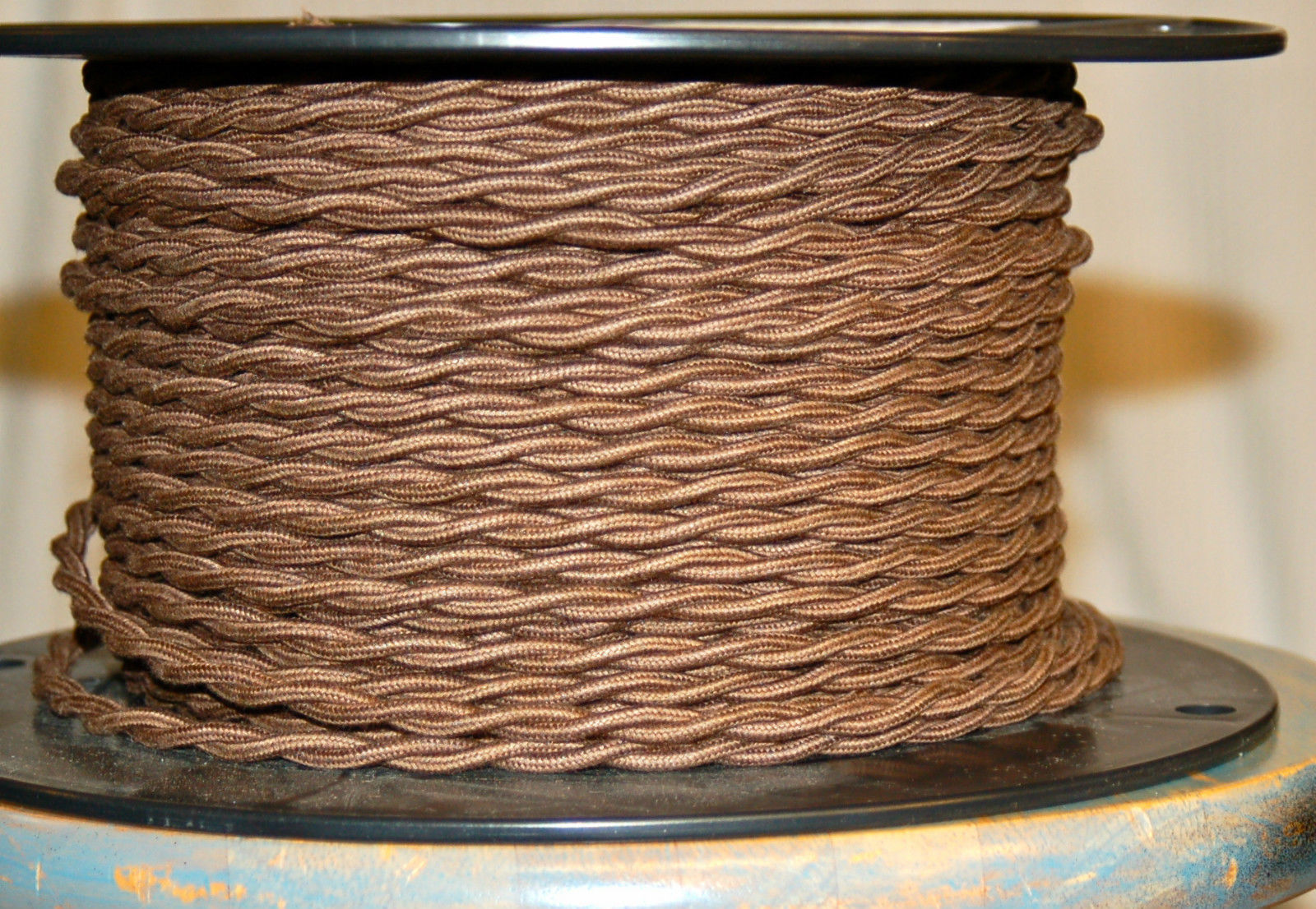 Brown Twisted Cotton Covered Wire Vintage Style Cloth Lamp Cord Antique ... - $1.39