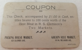 Packing House Market Golden Rule Coupon Warrenton Missouri Antique - £15.11 GBP