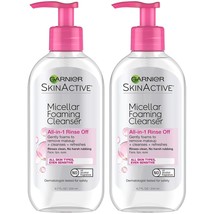 Garnier SkinActive Micellar Foaming Face Wash, 6.7 Fluid Ounce (Pack of 2) - £43.15 GBP