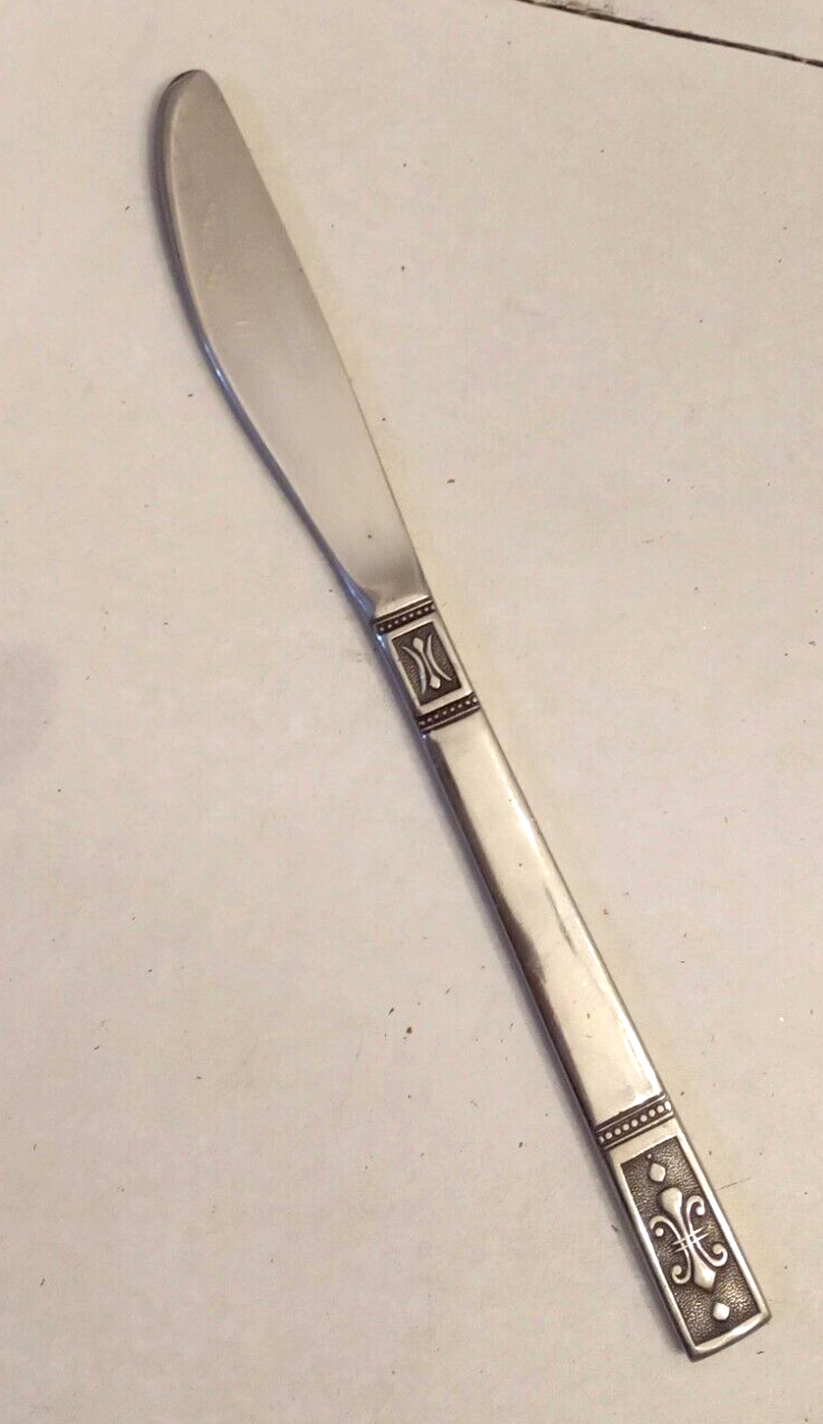 Modern Solid Butter Knife Interpur CORTINA Stainless Steel Flatware Scro... - $4.90
