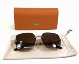 Tory Burch Sunglasses TY 6080 327913 Gold Hexagon Frames with Brown Lenses - $135.36