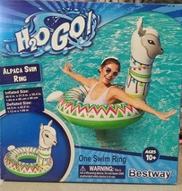 Inflatable Water Float H2O Go Alpaca Swim Ring Beach Pool New in Box Ages 10+ - £7.18 GBP