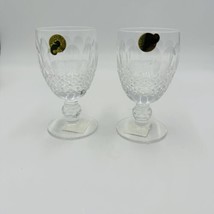 Waterford Colleen Claret Wine Glasses Set Vintage Crystal 2 Pieces Short Stem - £94.96 GBP