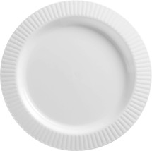 White Premium Plastic Round Plates - 7.5&quot; (32 Pc) - Elegant, Durable &amp; Disposabl - £25.71 GBP