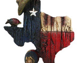 Rustic Western Lone Star State Texas Map with Armadillos and Cowboy Hat ... - $17.99