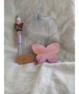 Butterfly Beaded Pen with Butterfly Notepad  - €6,99 EUR