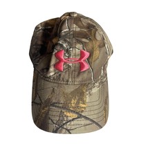 Under Armour Womens Brown Camouflage Baseball Cap Hat Pink Logo Snap Back - £8.44 GBP