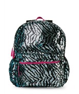 16&quot; ~ Sequin ~ Zebra Stripes Backpack ~ Wonder Nation ~ Black ~ Silver ~... - $35.80 CAD