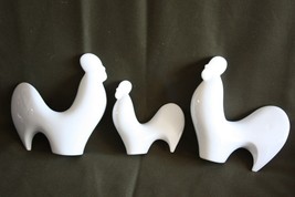 Old Vintage Naaman Israel White Cast Porcelain Large Rooster Statue Figu... - $881.75 MXN