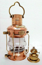 Lantern Oil Lamp Decorative Hanging Nautical Brass Lantern Ship Lamp Marine  - £77.44 GBP
