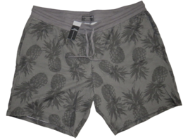 MENS PINEAPPLE LOUNGE SHORTS-BLACK AND GRAY- SIZE 2XL - £15.93 GBP
