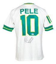 Pele Signé Blanc Neuf York Cosmos Football Jersey Bas - £457.65 GBP