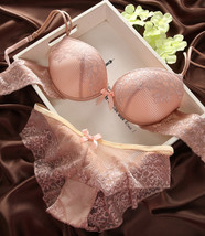 SEXY push up bras set sets women underwear lingerie WEDDING DAY khaki - $19.99