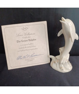 Dolphin Figurine Lenox Dolphin Figurine Porcelain Ivory White 24K Gold A... - $13.86