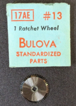 NOS Genuine Bulova Cal. 17AE - Ratchet Wheel - #13 - Vintage Watch Part - £12.57 GBP