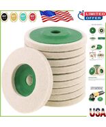 10-Pcs 4-Inch Wool Polishing Wheel Set for Angle Grinders - Heavy-Duty B... - $350.61 MXN
