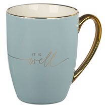 WITH LOVE Inspirational Coffee Mug for Women, It is Well with My Soul, B... - $11.11